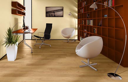 Aperçu Cerisier Verni Naturel parquet stratifiés chez Kahrs